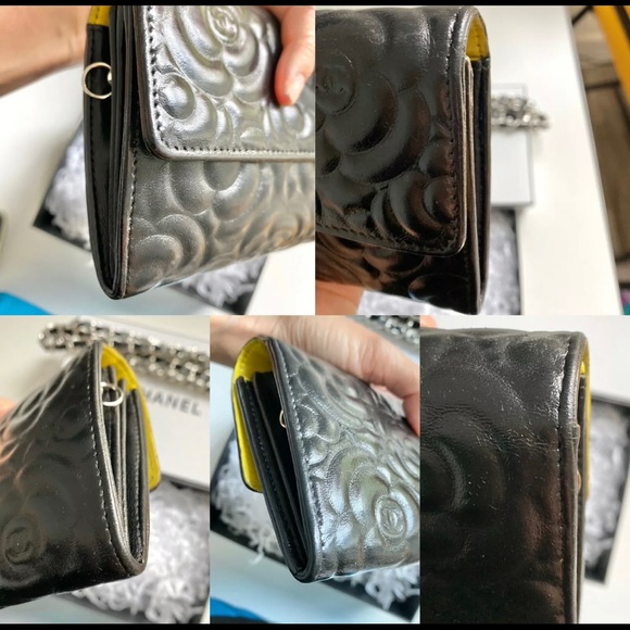 COPY - Auth CHANEL Black Camellia Bifold Wallet - Picture 9 of 12